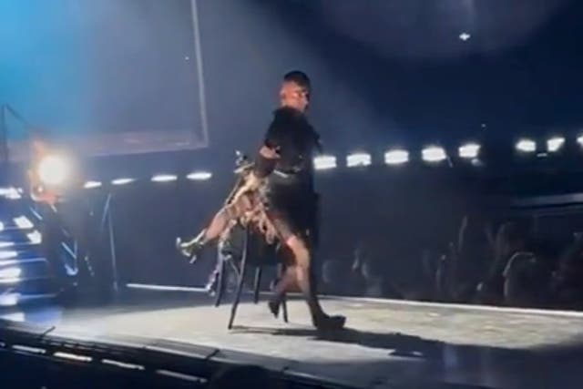 Madonna tumbles off chair mid-sing during Celebration tour | The ...