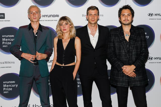 <p>Wolf Alice attend the 2021 Mercury Prize ceremony in Hammersmith, London</p>