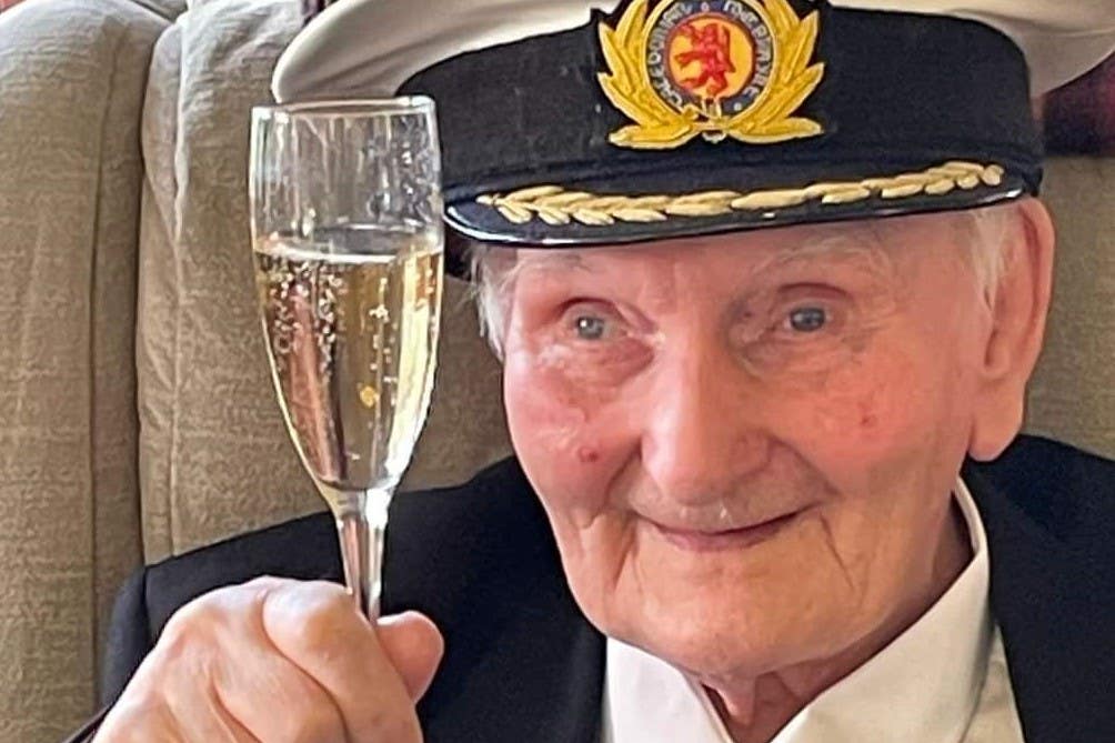 Donald ‘Dolan’ MacAskill celebrated his 102nd birthday with CalMac (An Acarsaid Care Home/PA)