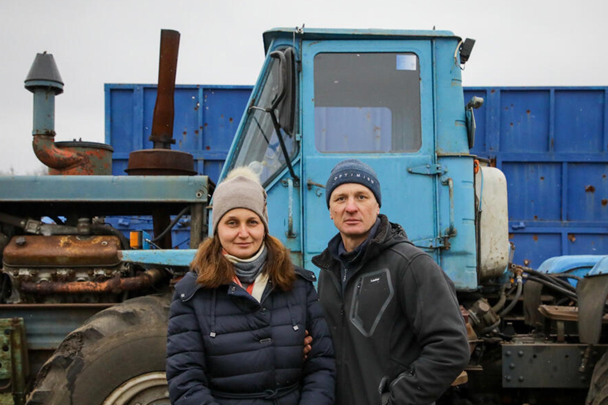 Volodymyr and Liudmyla’s farm near Kharkiv is being demined by charity workers