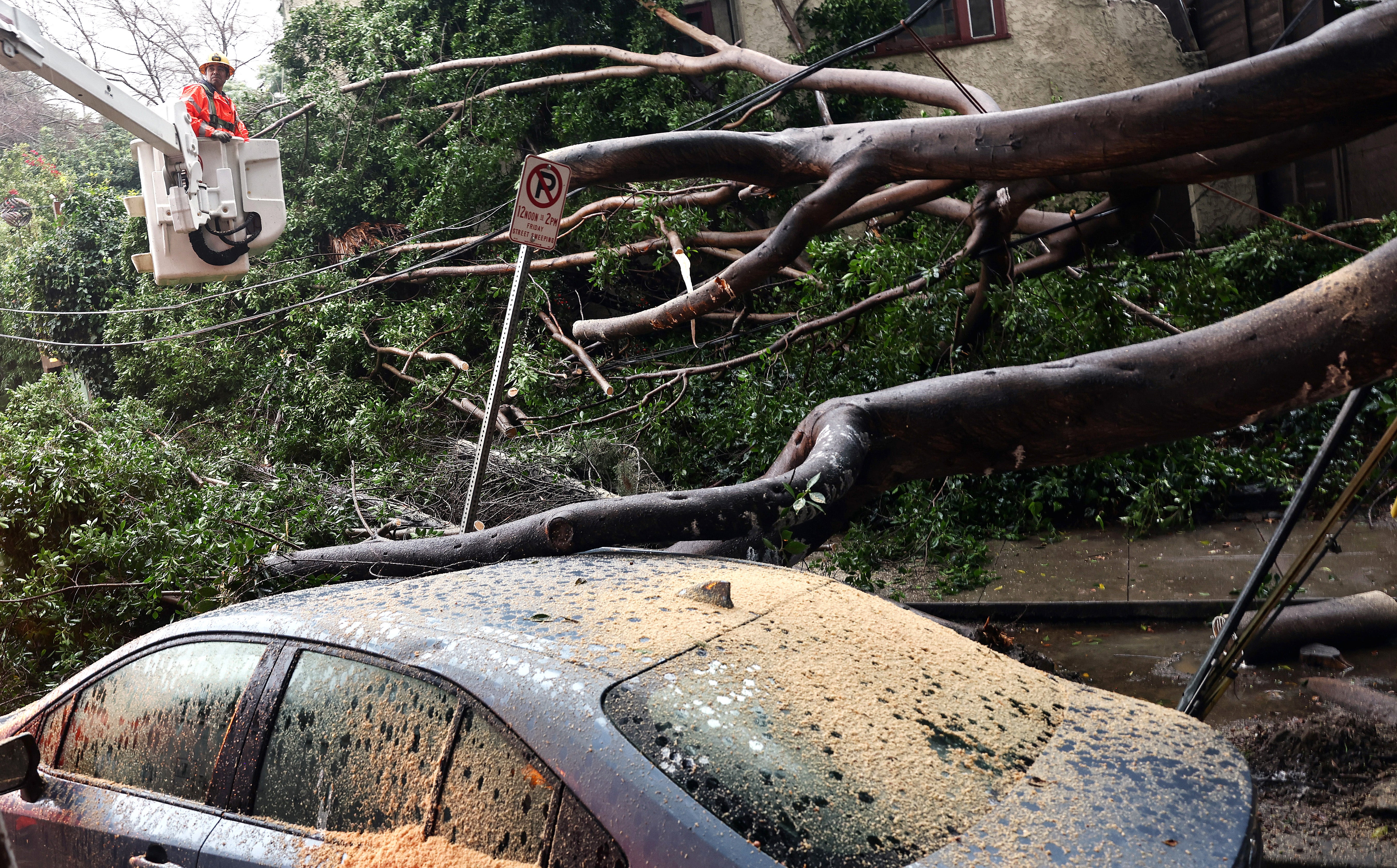 Less than 7,000 people across California are without power as of Tuesday