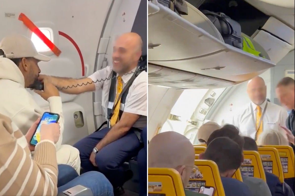 Rio Ferdinand speaks to passengers over tannoy on Ryanair flight to Porto