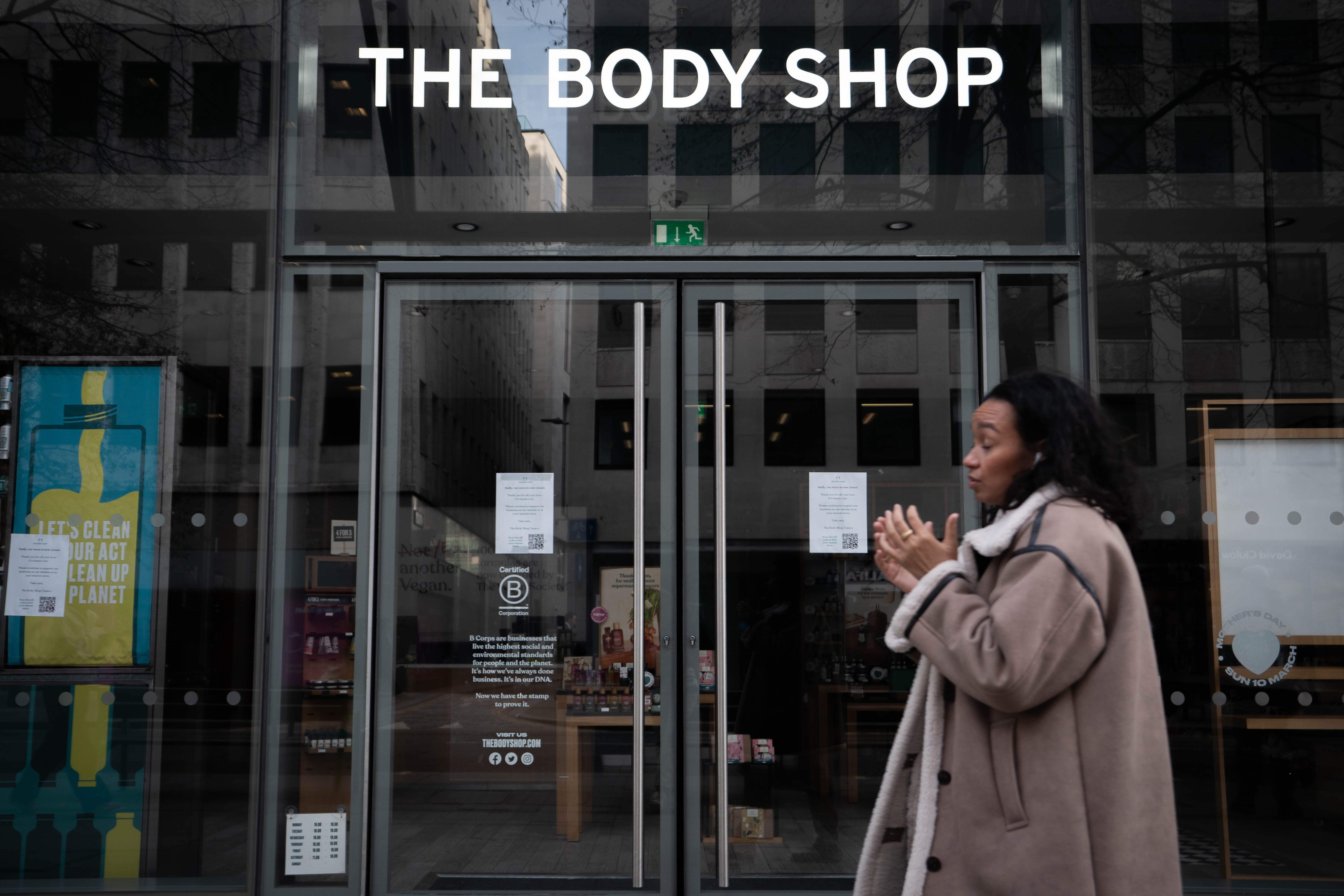The Body Shop store on Cheapside, central London, that has closed
