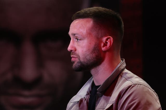 <p>Josh Taylor at the second press conference for his rematch with Jack Catterall</p>