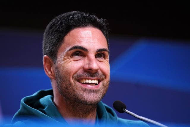 Arsenal manager Mikel Arteta is gearing up for his side’s meeting with Porto (Bradley Collyer/PA)