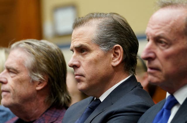 <p>Hunter Biden during a surprise appearance at a House Oversight Committee markup and meeting in January 2024 </p>