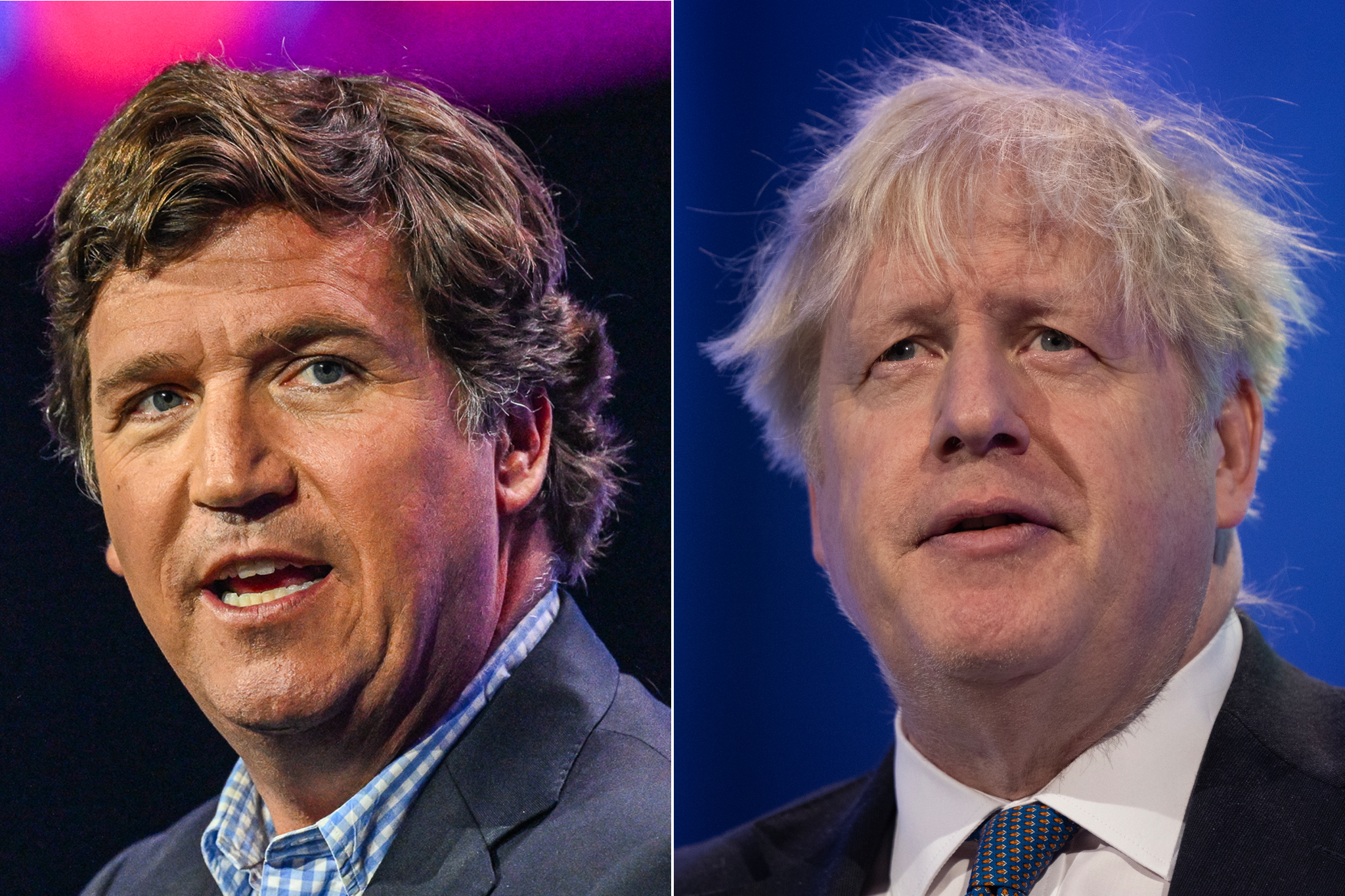 Mr Carlson also mocked Mr Johnson, joking that ‘his name’s not actually Boris’
