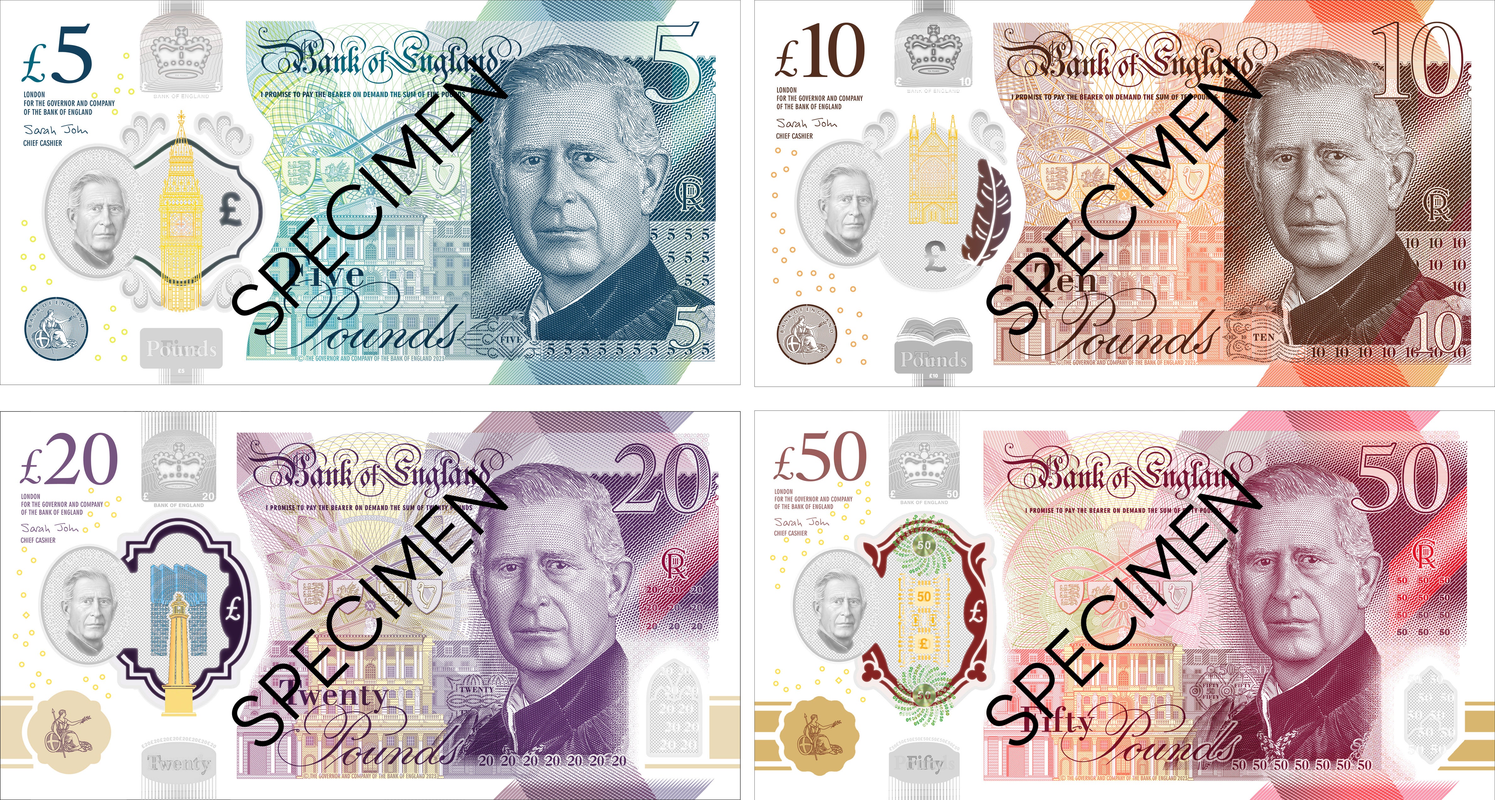 The new bank notes