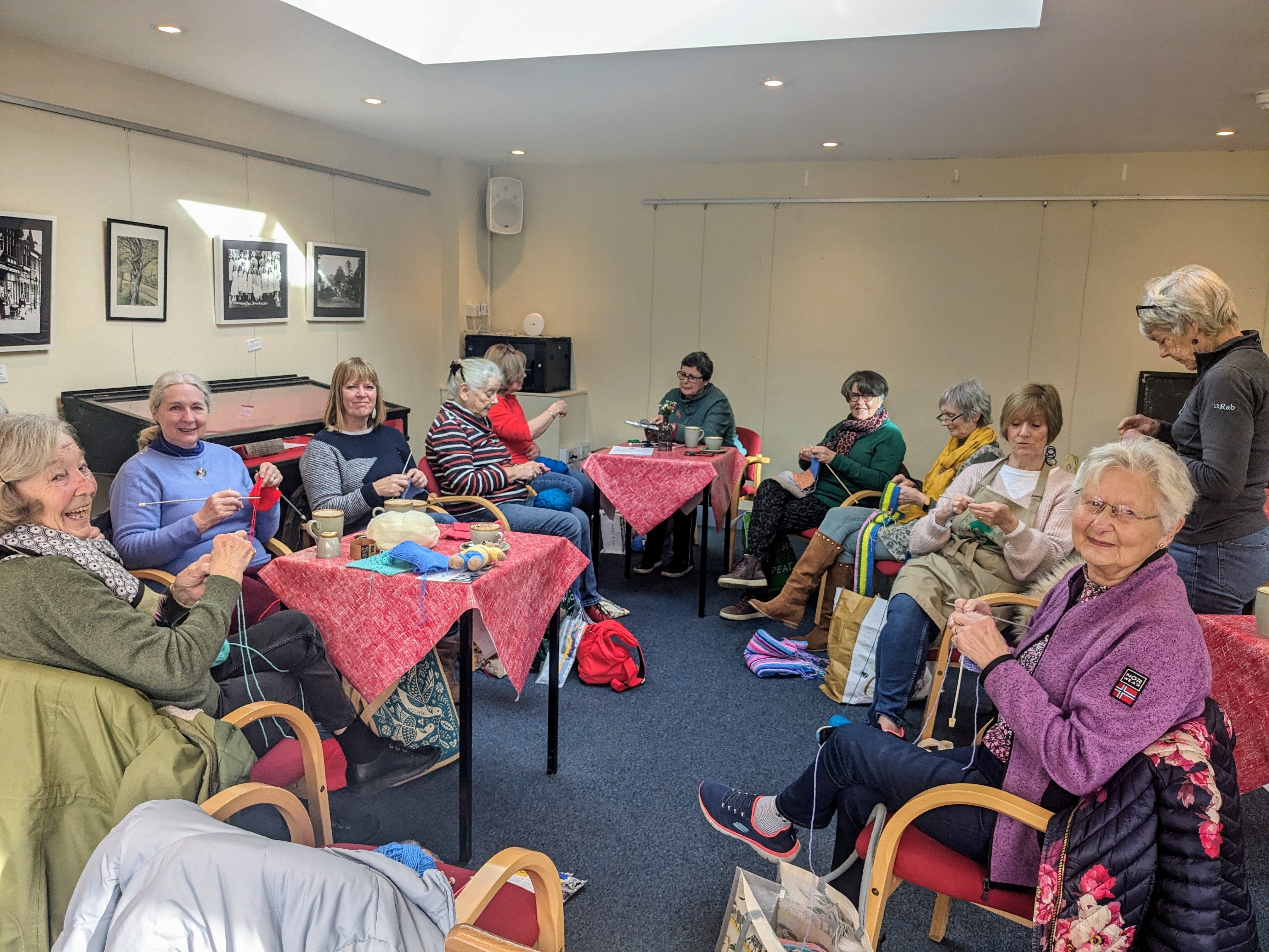 Residents of Broughton, Chester, who have started knitting items for Ukrainians