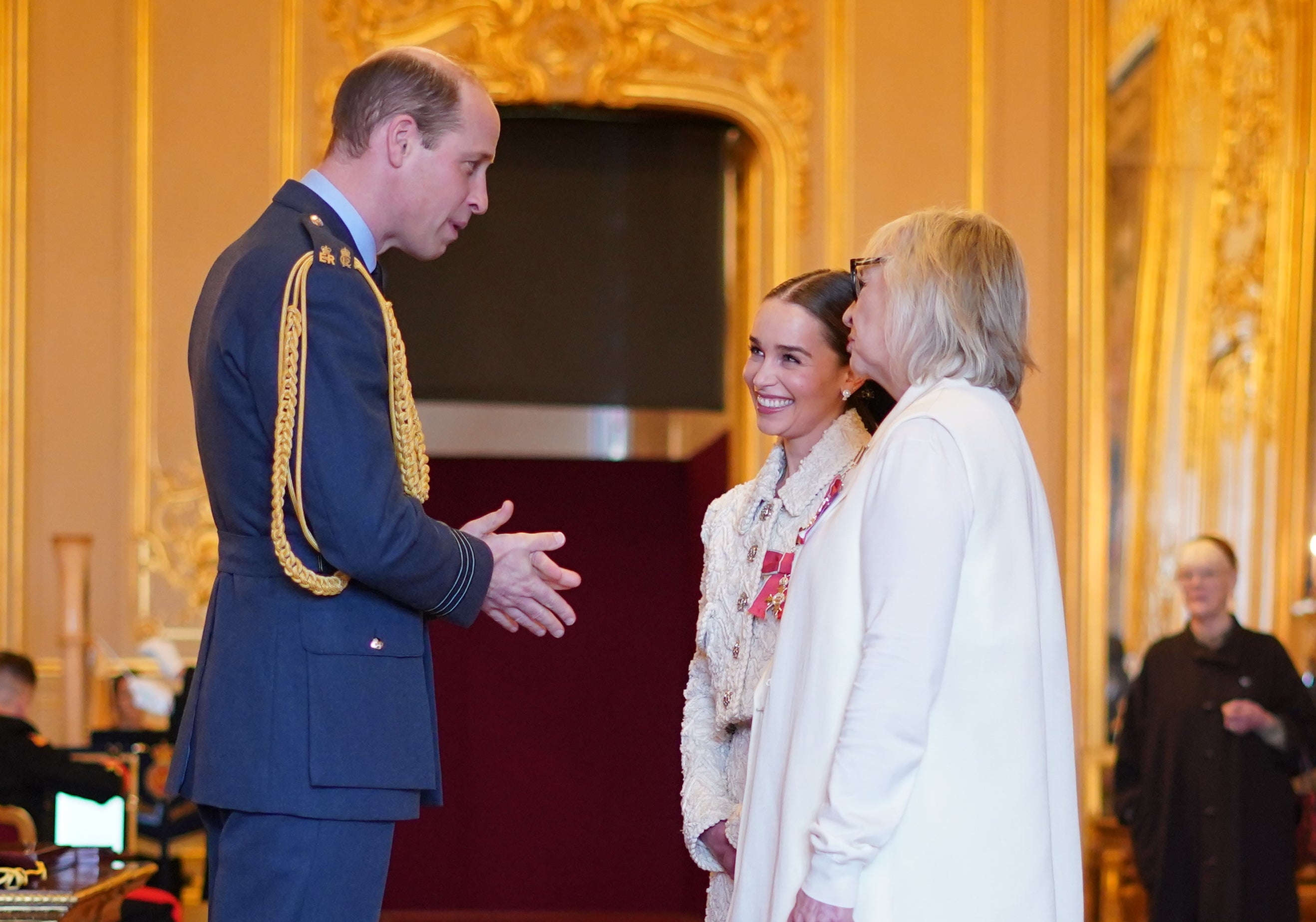 The Prince of Wales honoured Jennifer Clarke and Emilia Clarke
