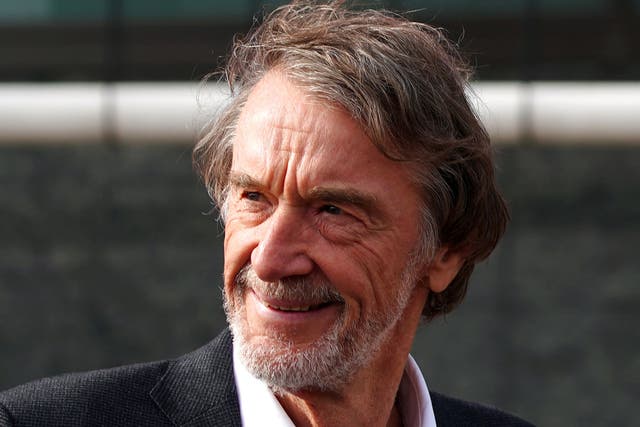 <p>Sir Jim Ratcliffe has set his sights on beating ‘enemies’ Manchester City and Liverpool (Peter Byrne/PA)</p>