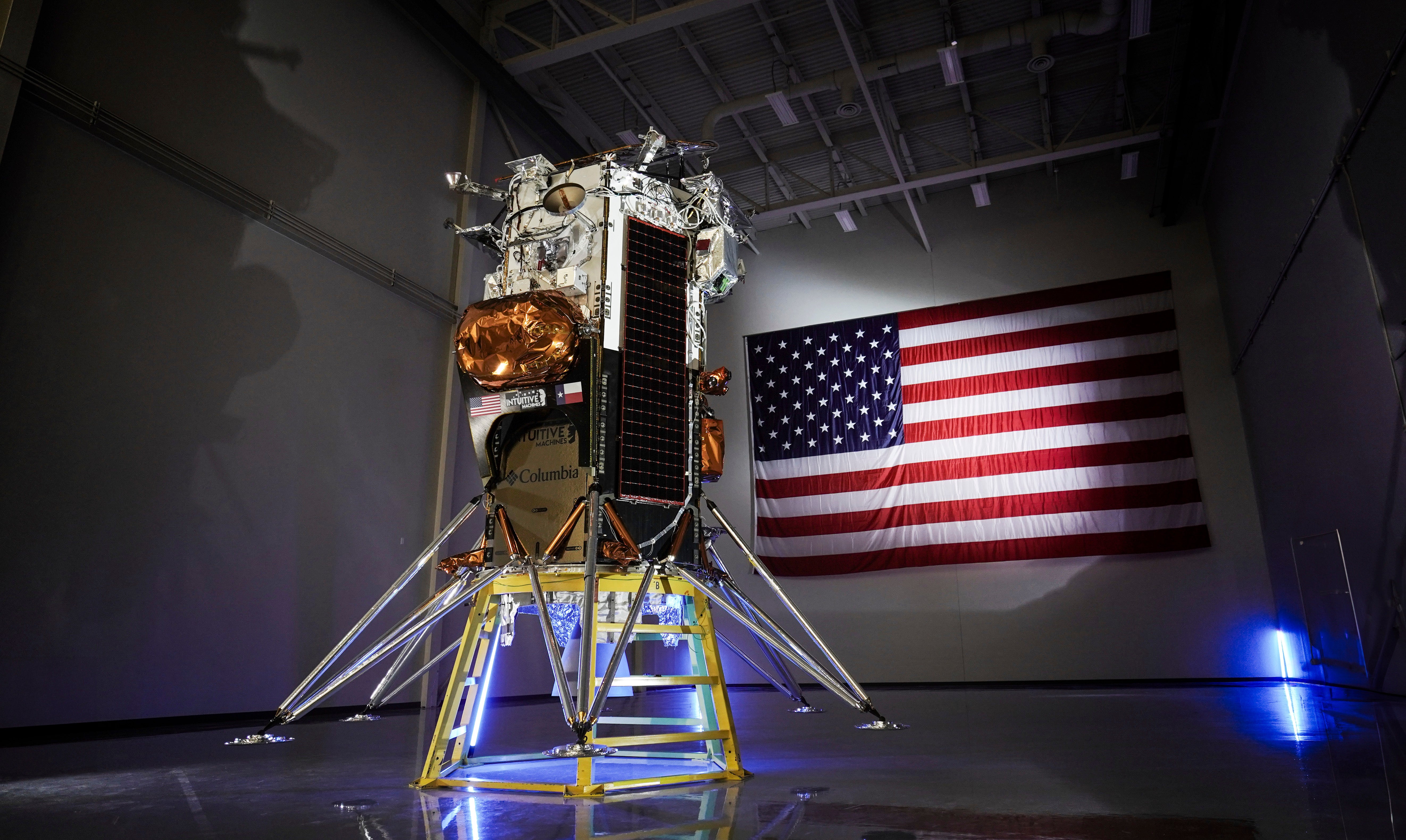 The Nova-C Odysseus lander, built by Texas-based spaceflight company Intuitive Machines