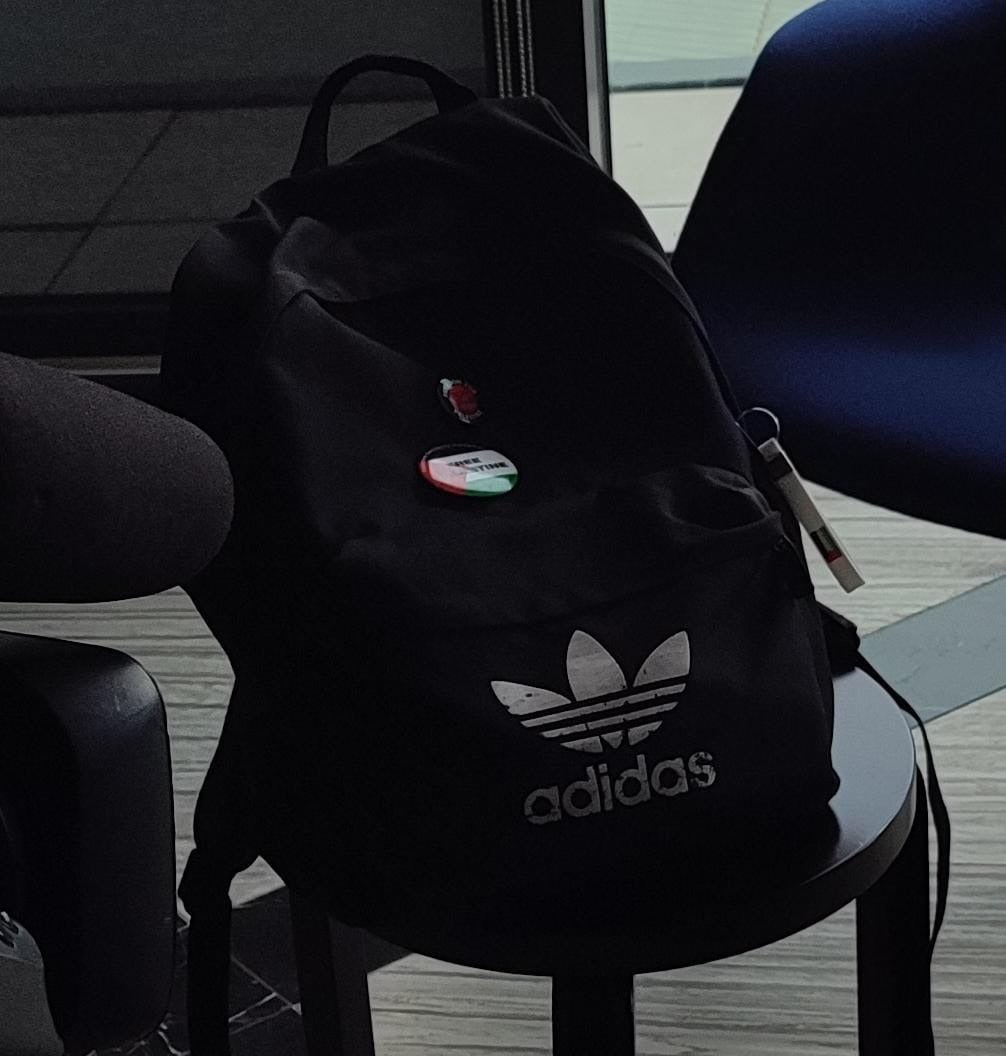 A teenager in London says he was grilled by his teachers over a ‘Free Palestine’ badge on his school bag