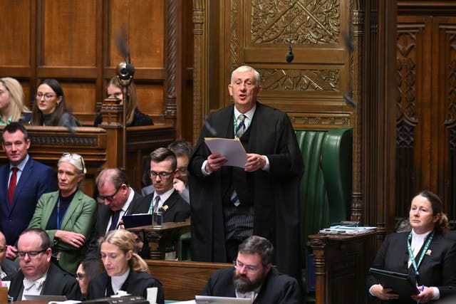 <p>House speaker Sir Lindsay Hoyle announced that he would allow a Labour amendment to a Scottish National Party motion on an ‘immediate ceasefire’ in Gaza</p>