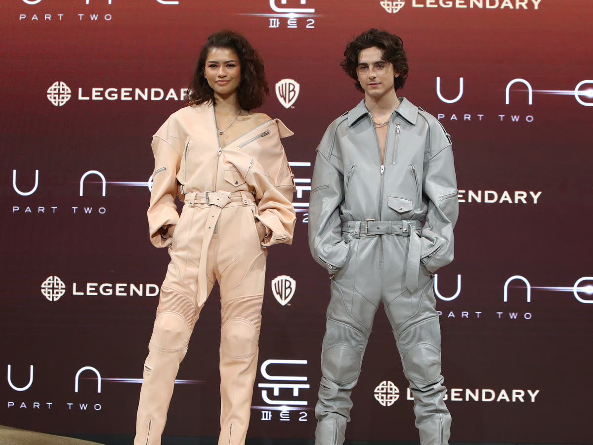 Fans are obsessed with Zendaya and Timothée Chalamet’s matching jumpsuits on Dune: Part Two press tour Fans are obsessed with Zendaya and Timothée Chalamet’s matching jumpsuits on Dune: Part Two press tour