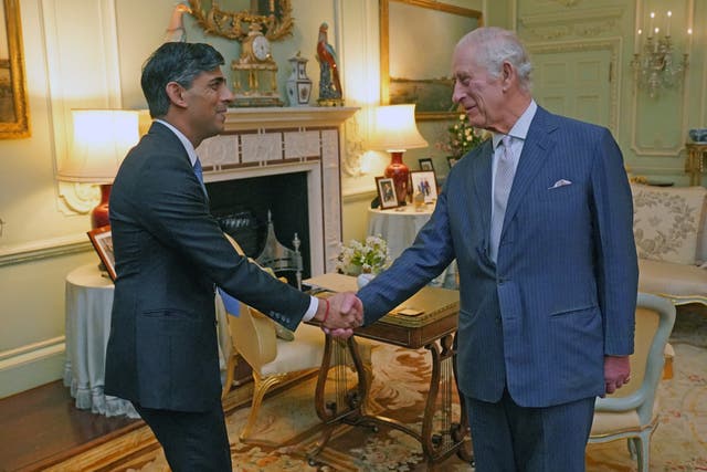 The King with the Prime Minister (Jonathan Brady/PA)