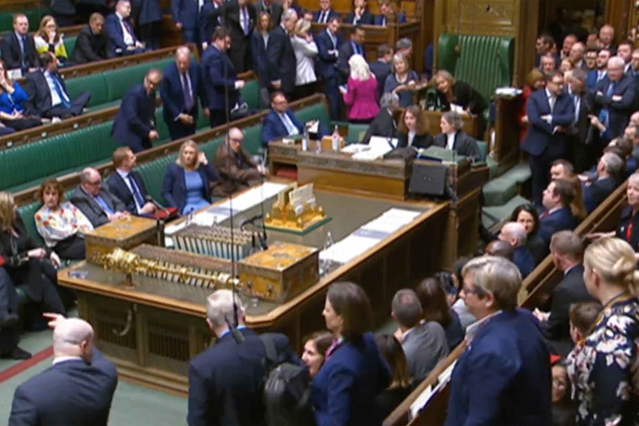 MPs leave the House of Commons in anger as the motion on a Gaza ceasefire descends into chaos