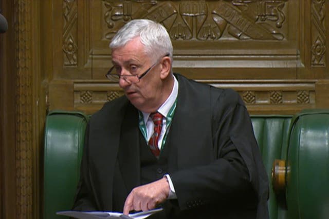 <p>Speaker of the House of Commons Sir Lindsay Hoyle announces he has selected amendments tabled by Labour </p>