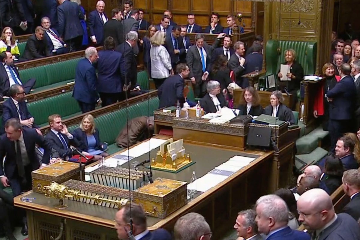 Tory and SNP MPs walk out of Commons in protest at speaker in Gaza ...