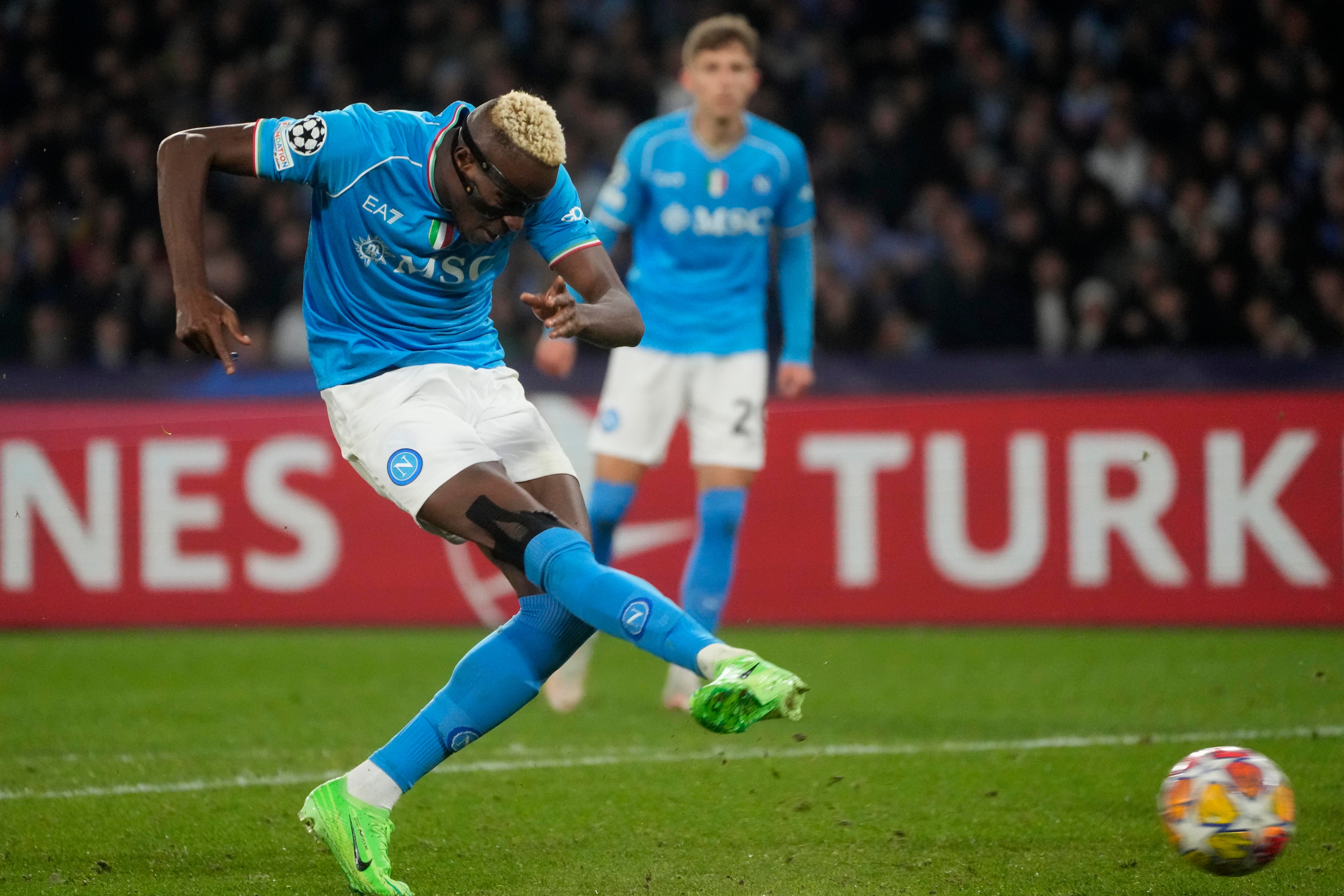 Victor Osimhen equalised for Napoli after Barcelona took the lead
