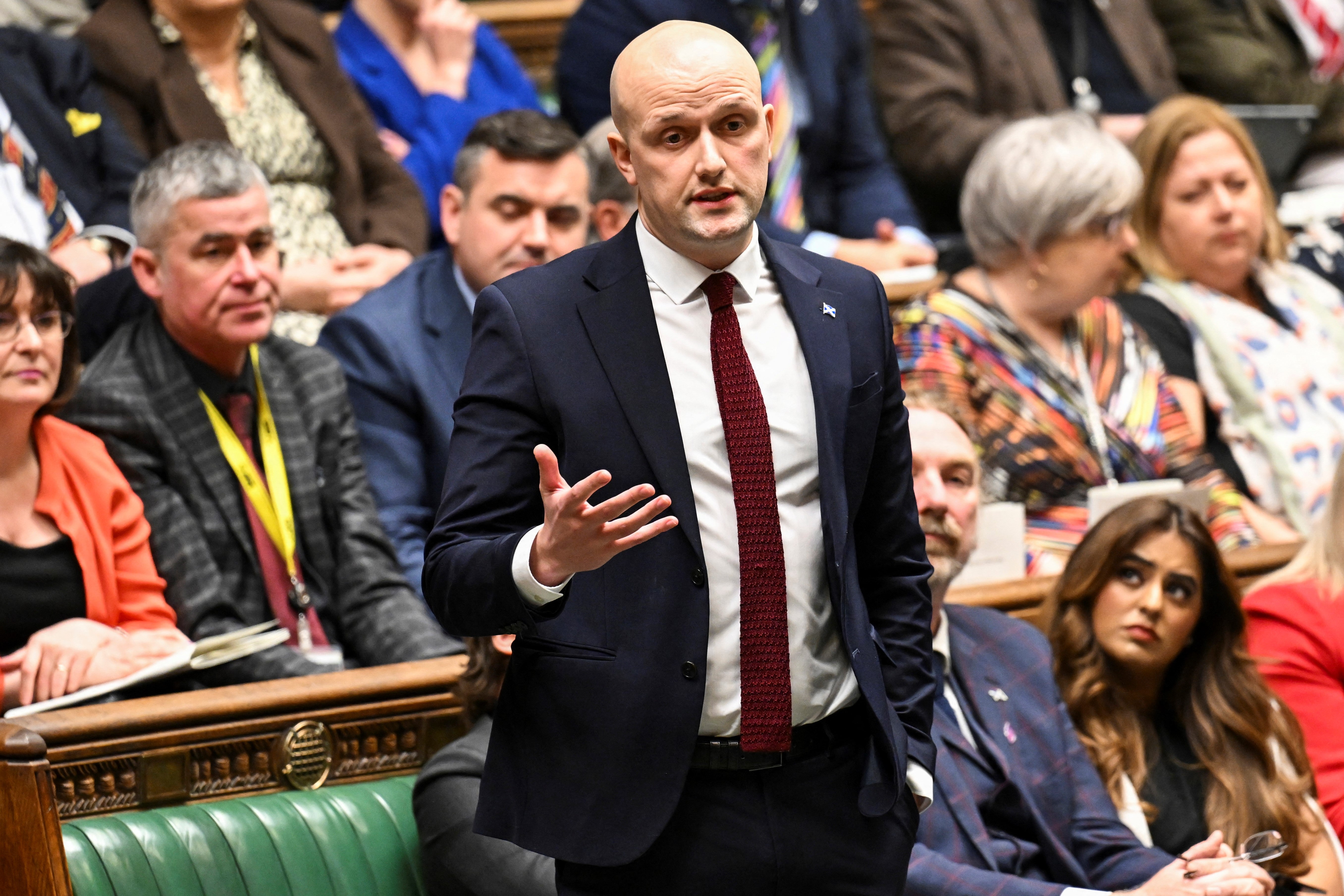 The SNP’s Westminster leader Stephen Flynn was furious after the Commons speaker allowed MPs to vote on a Labour ceasefire motion