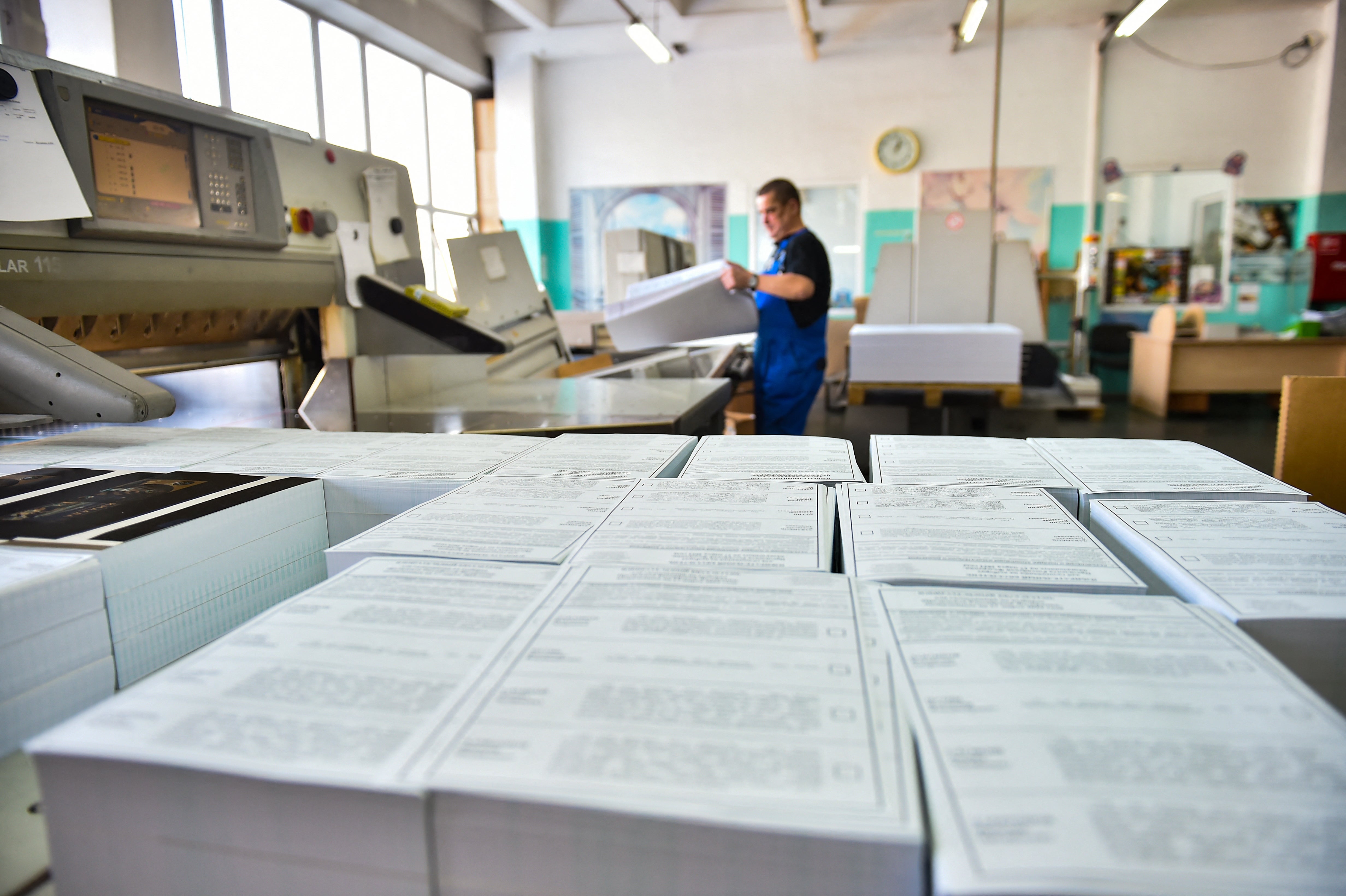 The Russian presidential election will be held between 15 March and 17 March. Pictured: Ballots to be used in 2024