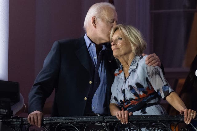 <p>US President Joe Biden with First Lady Jill Biden last year </p>
