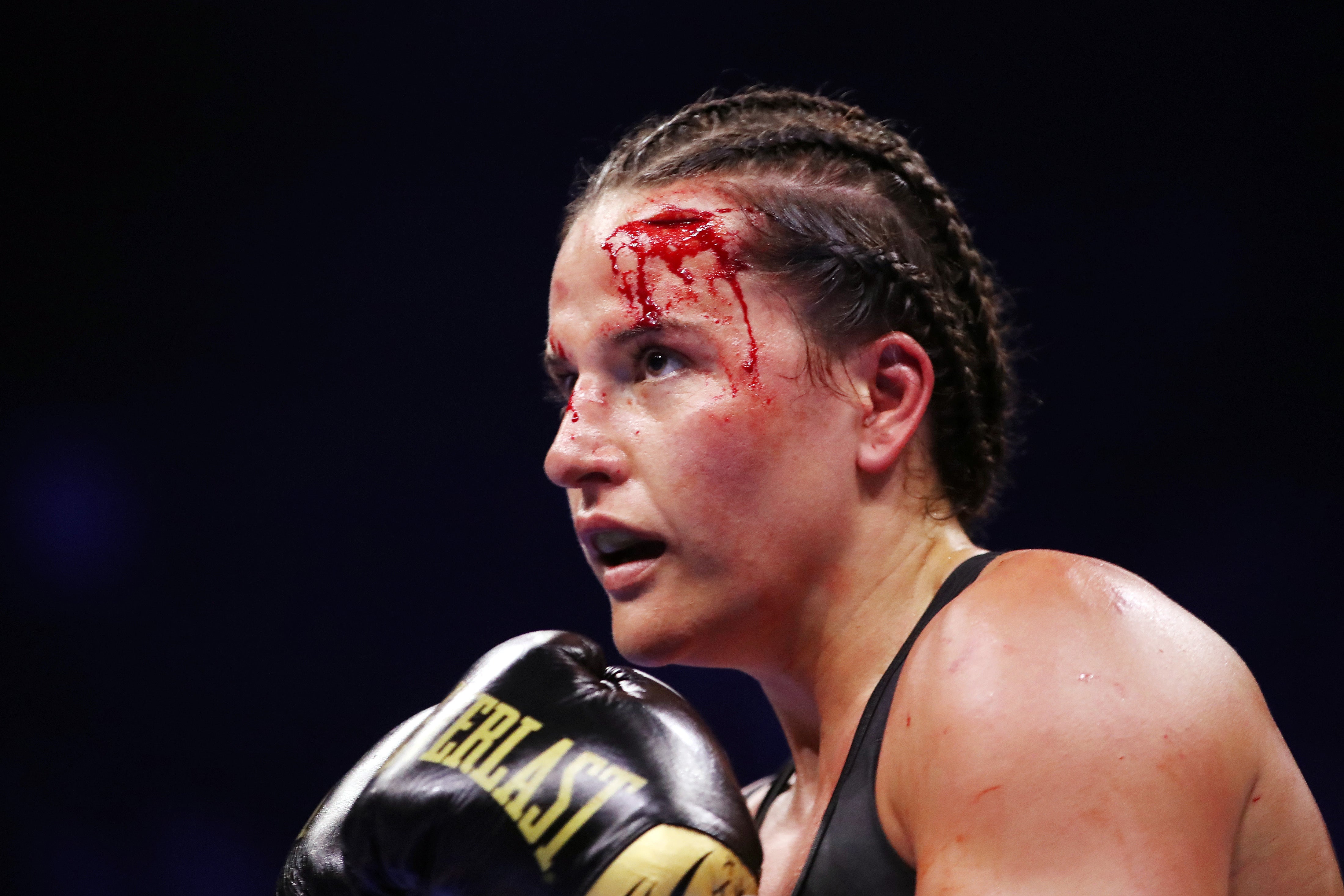 Chantelle Cameron during her second of two fights with Katie Taylor in 2023