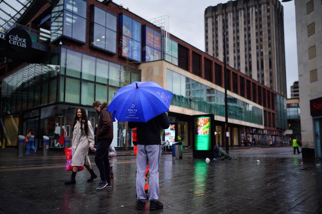 Rainy weather in Bristol (Ben Birchall/PA)