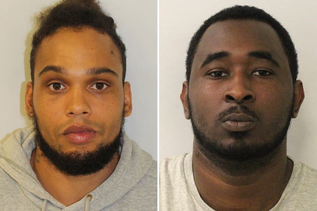 <p>Jadiel Williams-Douglas and Denico Raymond were jailed for the acid attack in north London in 2021 </p>