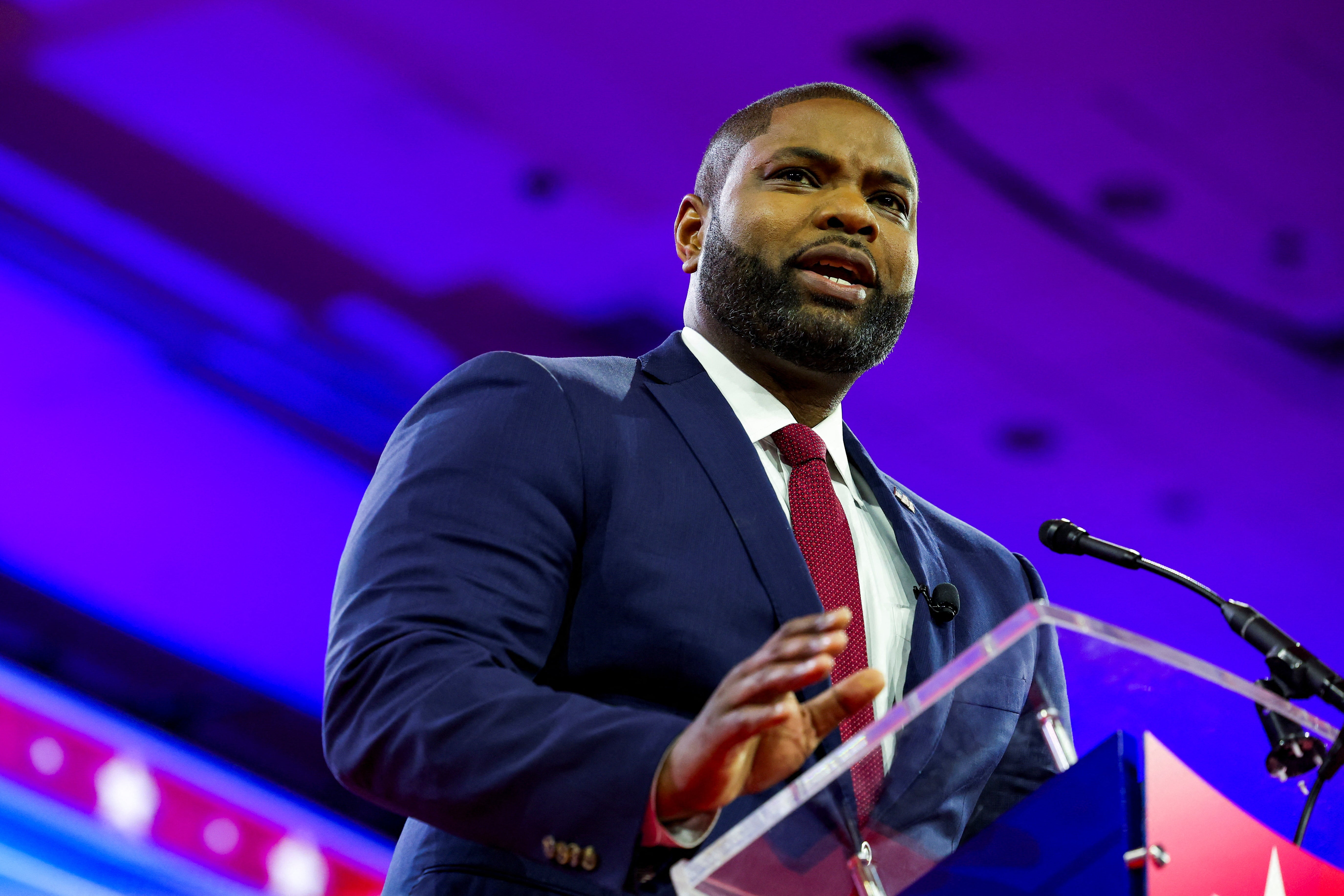 US Rep Byron Donalds (R-FL) speaks at the Conservative Political Action Conference (CPAC) annual meeting in National Harbor, Maryland, U.S., February 22, 2024