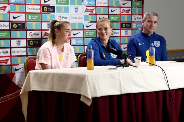 <p>Sarina Wiegman is looking to the future ahead of friendly matches</p>