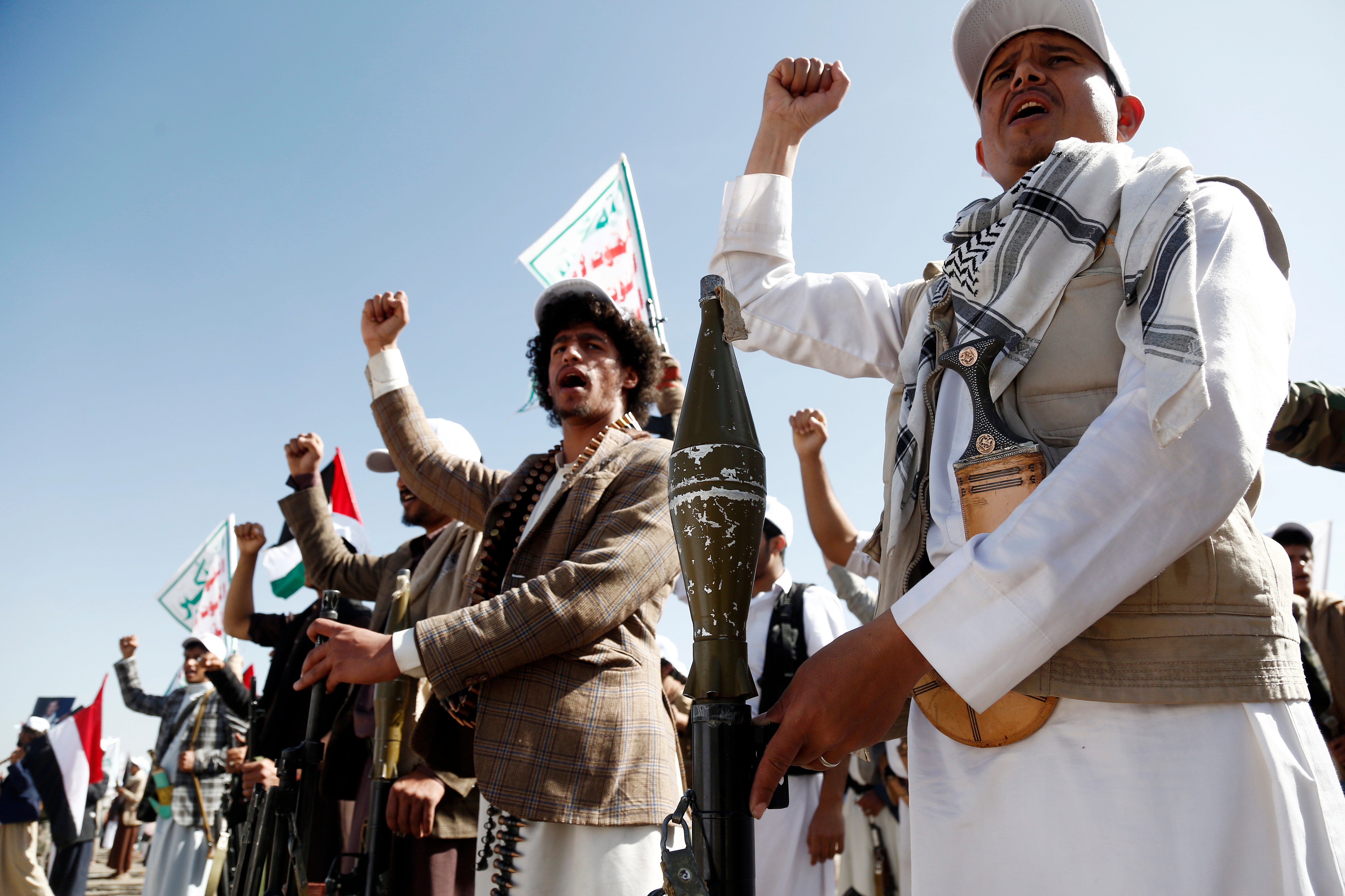 The US and Britain have struck up to 18 Houthi targets across Yemen