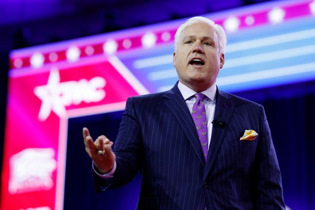 <p>CPAC head Matt Schlapp at his conference in 2024 </p>