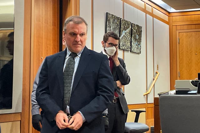 <p>Brian Steven Smith arrives in a courtroom after a break, on 6 February 2024, in Anchorage, Alaska</p>