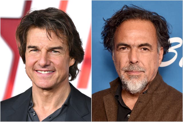 <p>Tom Cruise (left) and Alejandro G Iñárritu</p>