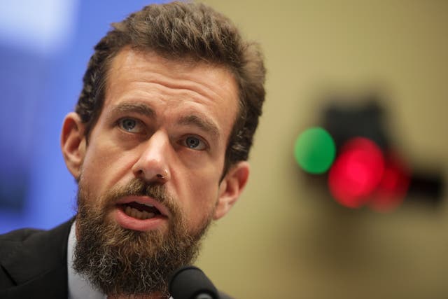 <p>Twitter co-founder Jack Dorsey testifies during a House Committee on Energy and Commerce hearing about Twitter’s transparency and accountability, on Capitol Hill, September 5, 2018 in Washington, DC</p>