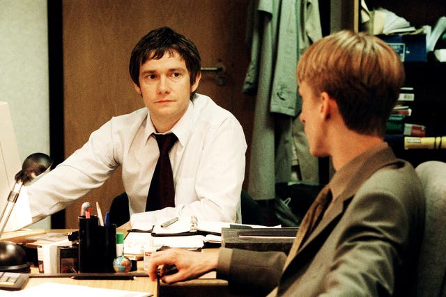 <p>Bored stiff: Martin Freeman’s Tim – a cultural embodiment of workplace apathy – in the seminal comedy ‘The Office’</p>