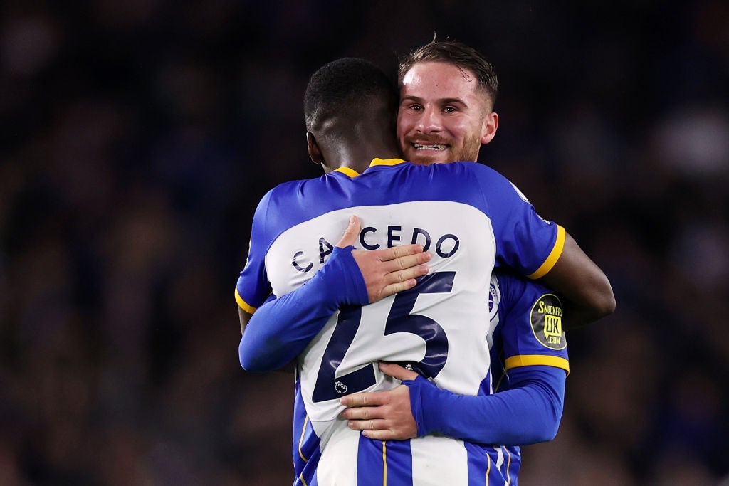 Mac Allister and Caicedo both left Brighton in the summer and will face each other in the Carabao Cup final