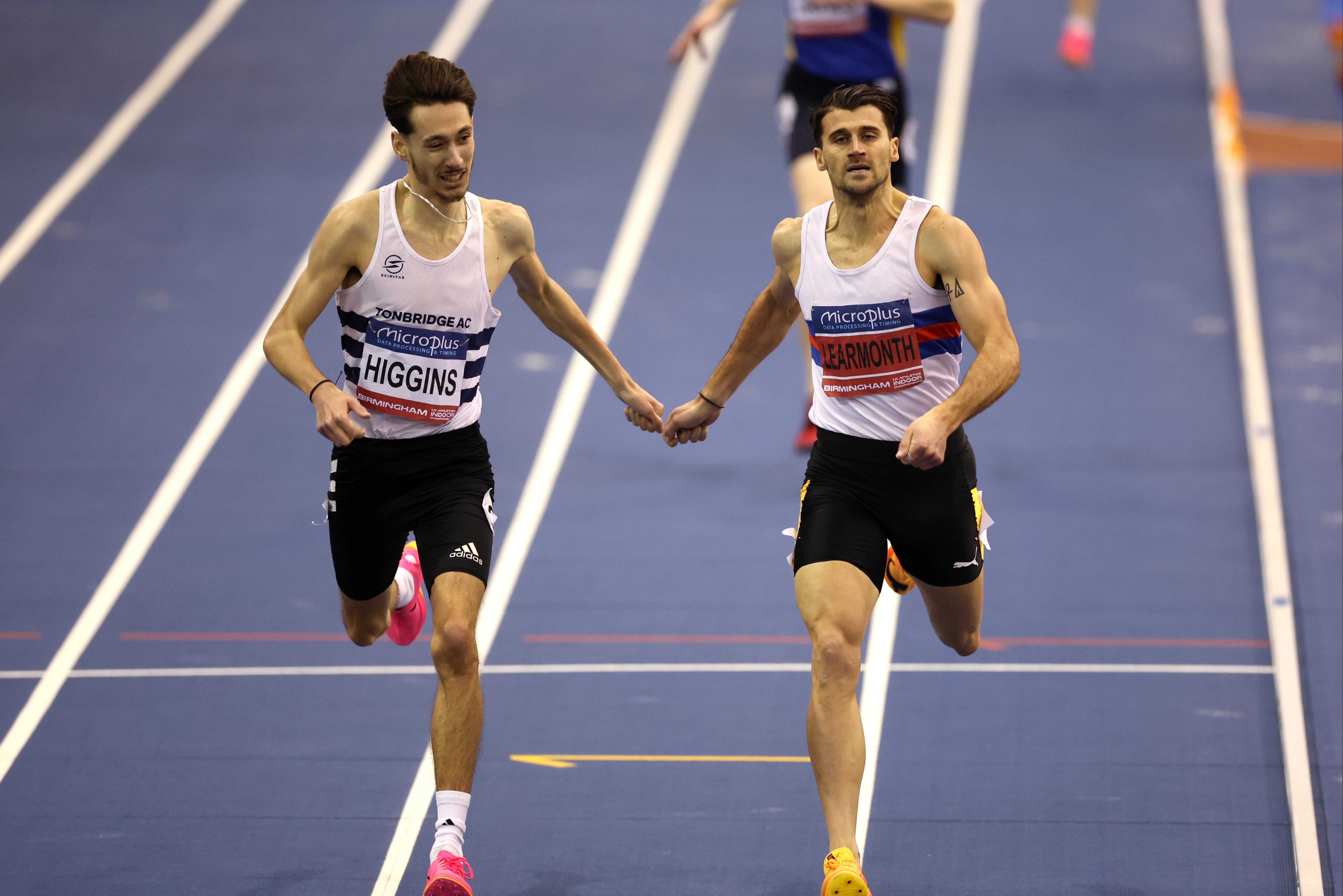Guy Learmonth (right) was pipped by Jack Higgins at the British Indoor Championships