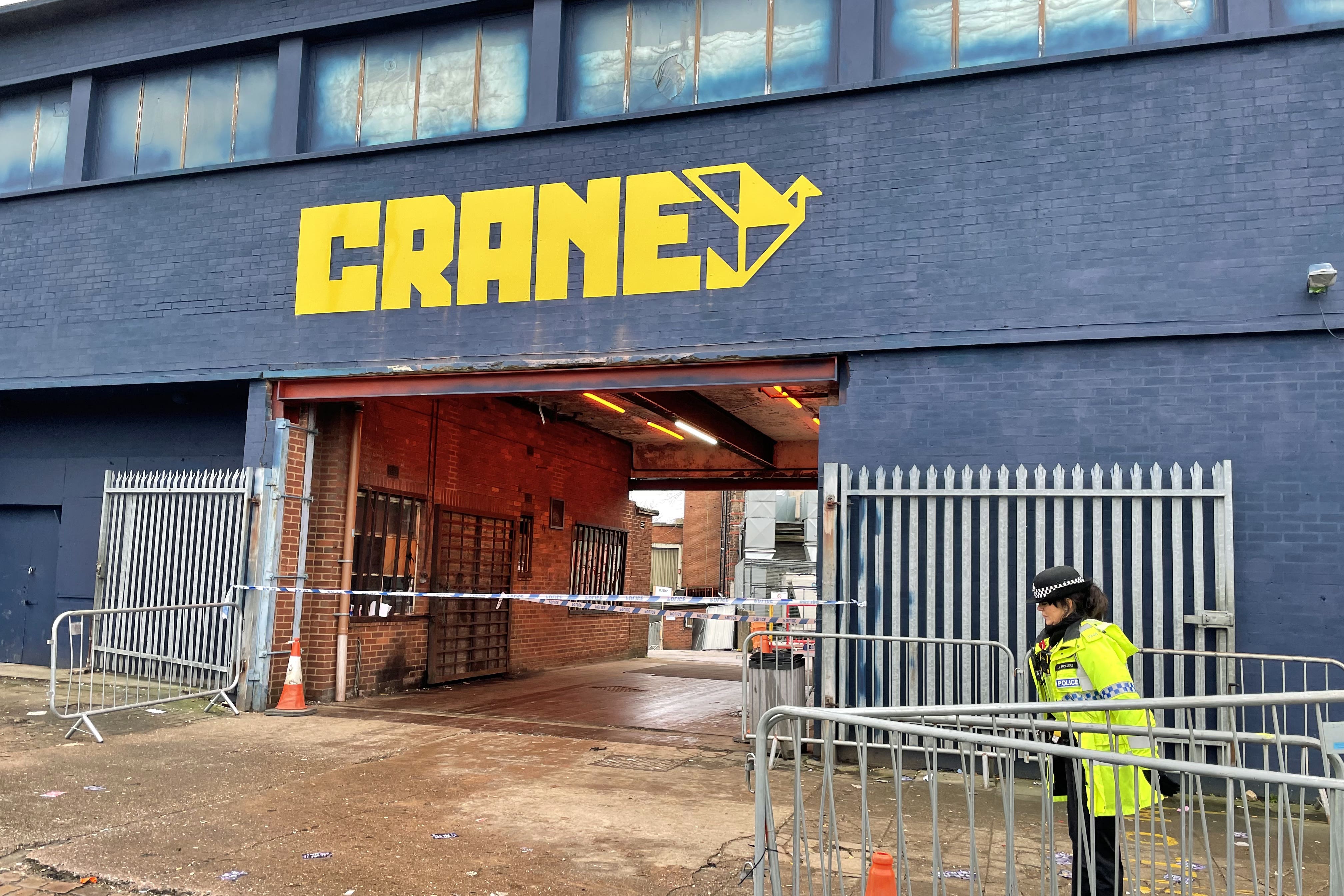 Police outside the Crane nightclub in Digbeth, Birmingham (Phil Barnett/PA)