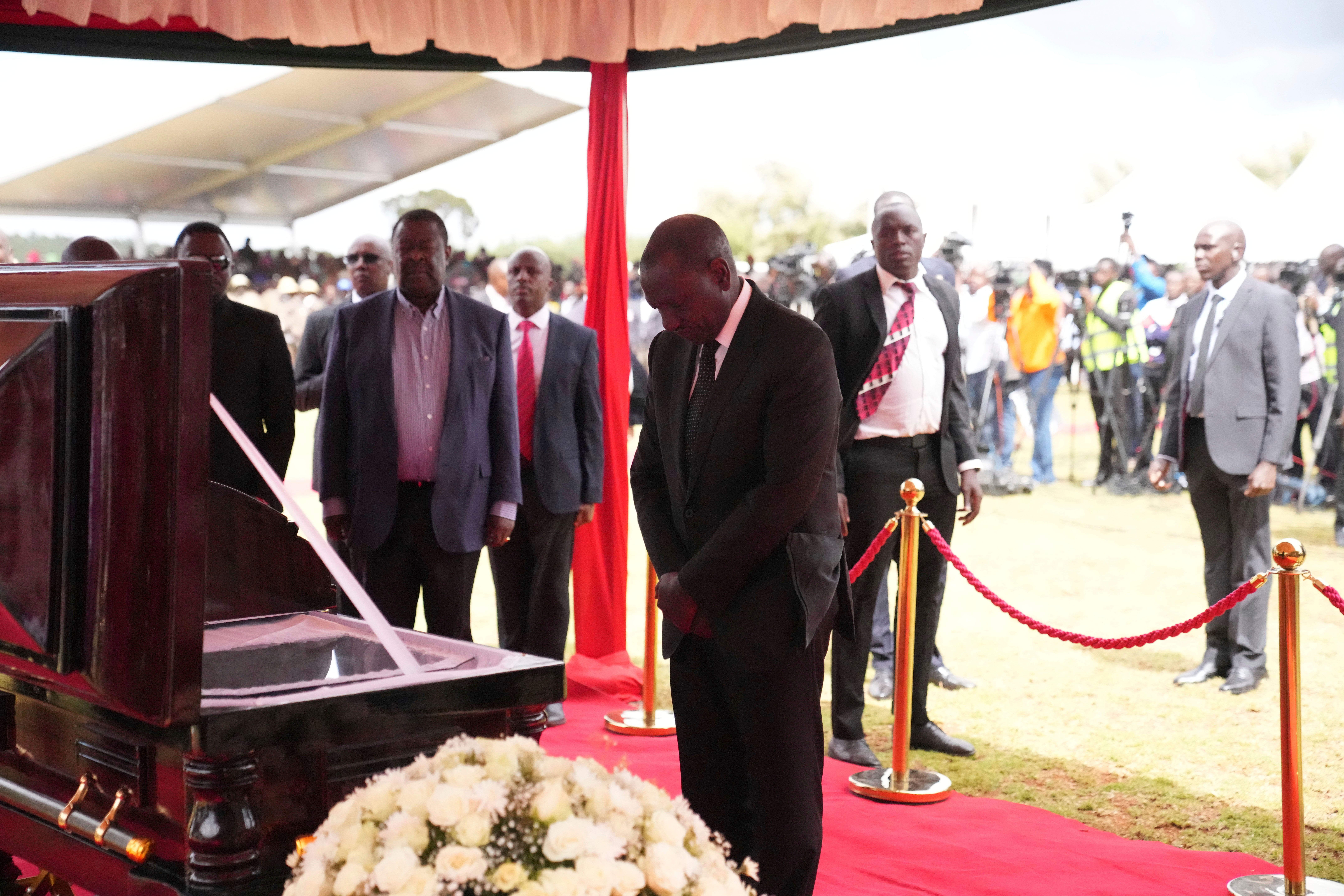 William Ruto, the president of Kenya, attended Kelvin Kiptum’s funeral