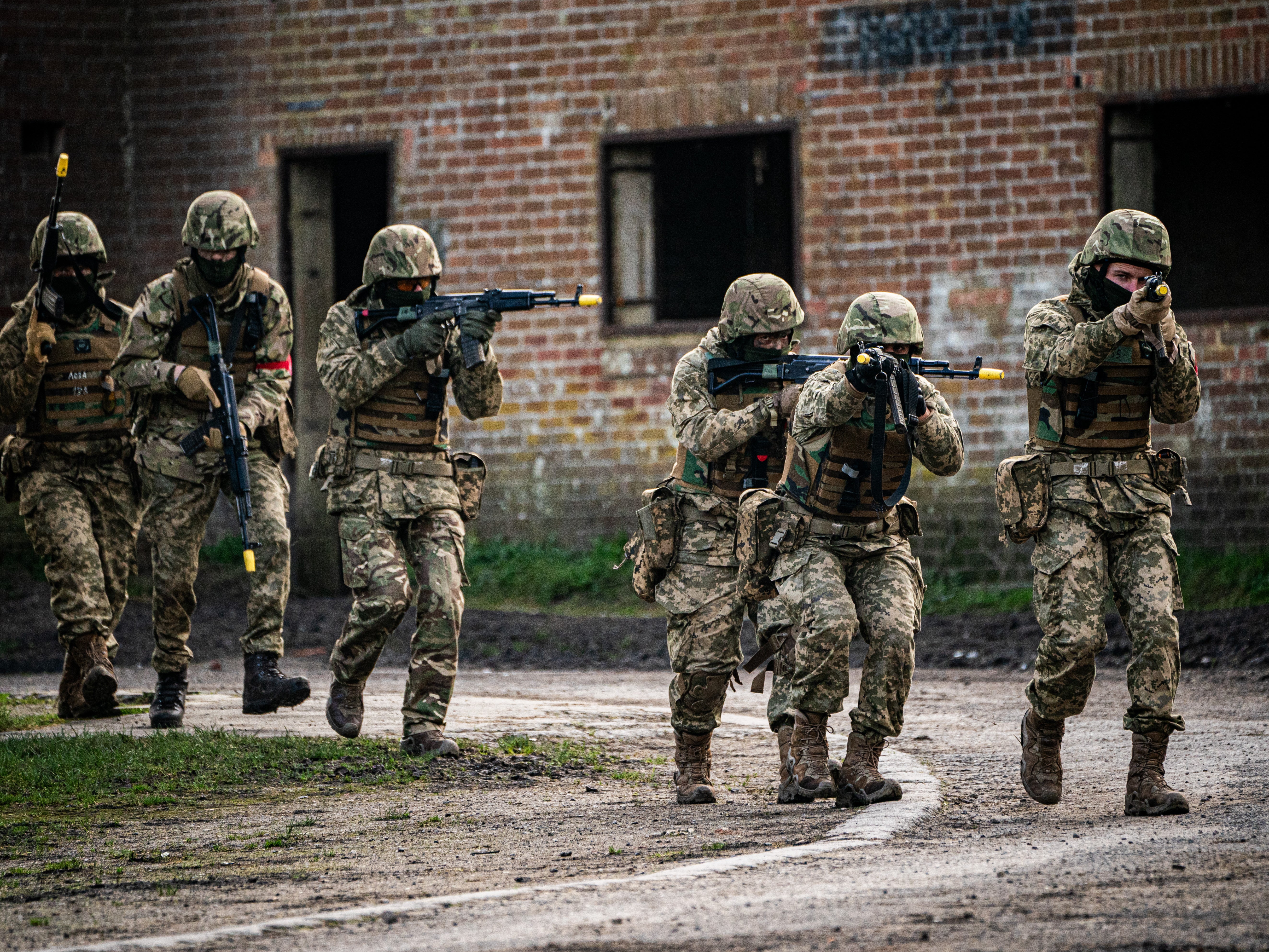 Soldiers will be whisked away to an airfield in Britain and start 35 days of intensive training