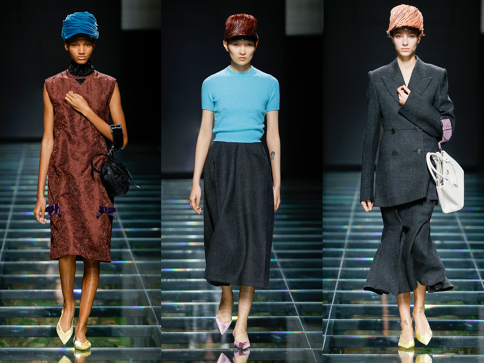 Prada’s AW24 show was full of statement-making styles, yet hats stood out as next season’s must-have accessory