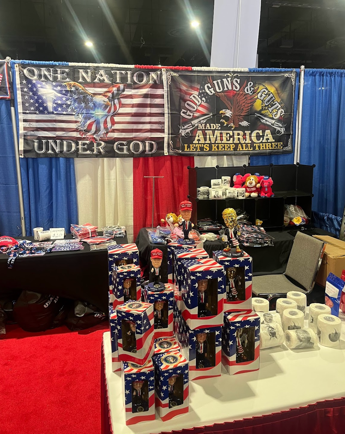 Trump bobbleheads on display at CPAC