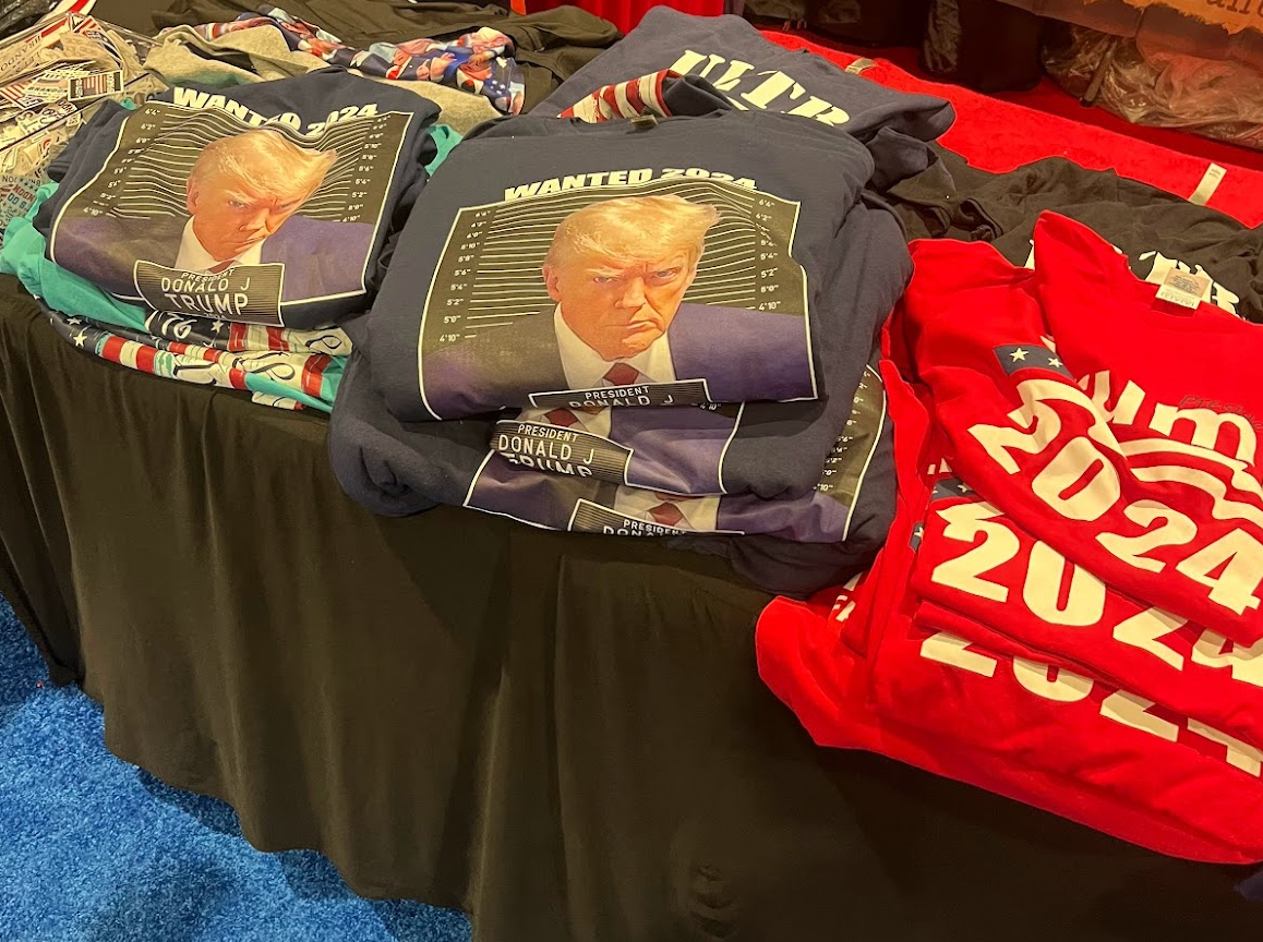 T-shirts with Donald Trump’s Georgia mug shot sold at CPAC