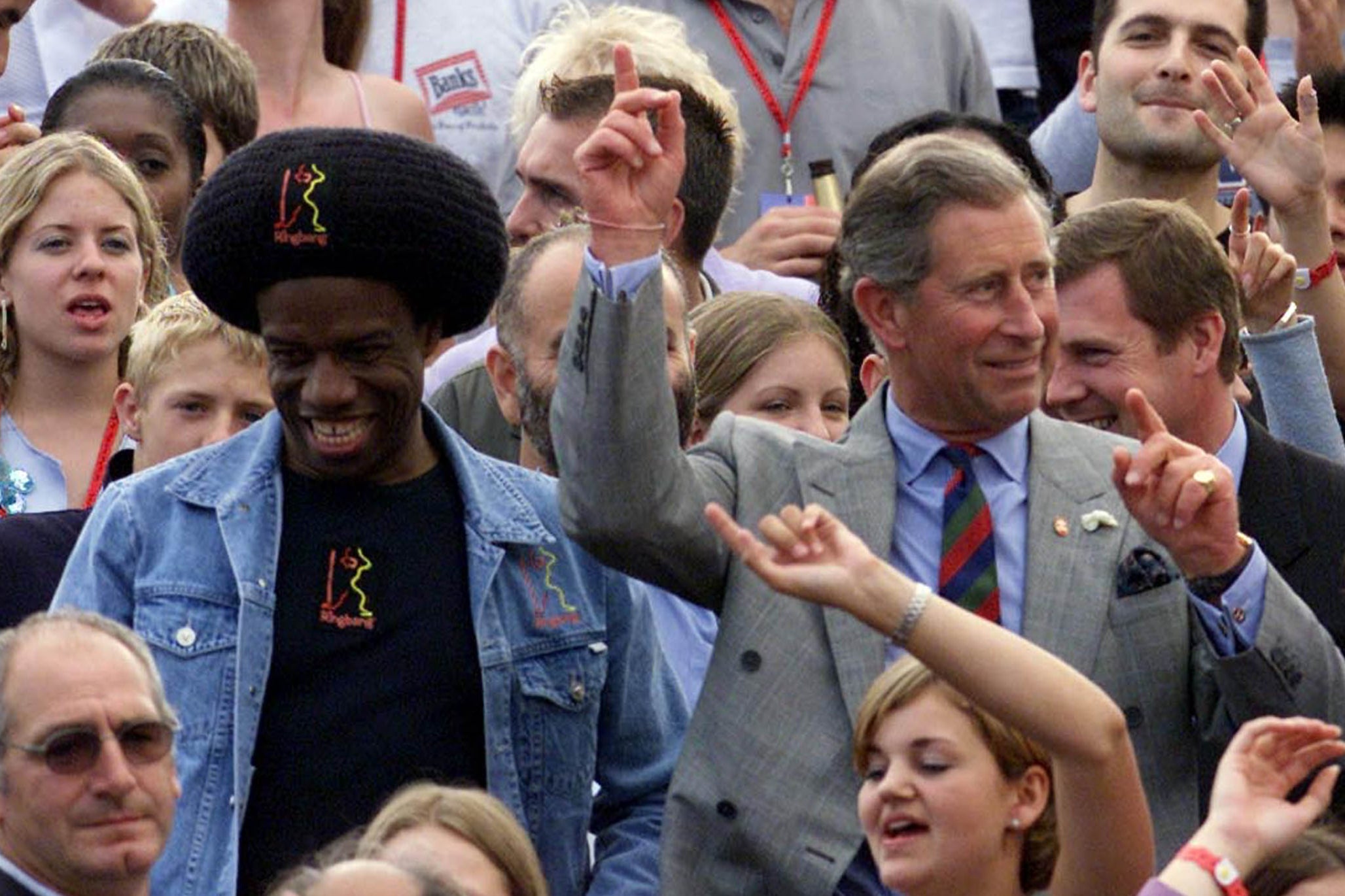 Eddy Grant with the then-Prince Charles in 2001