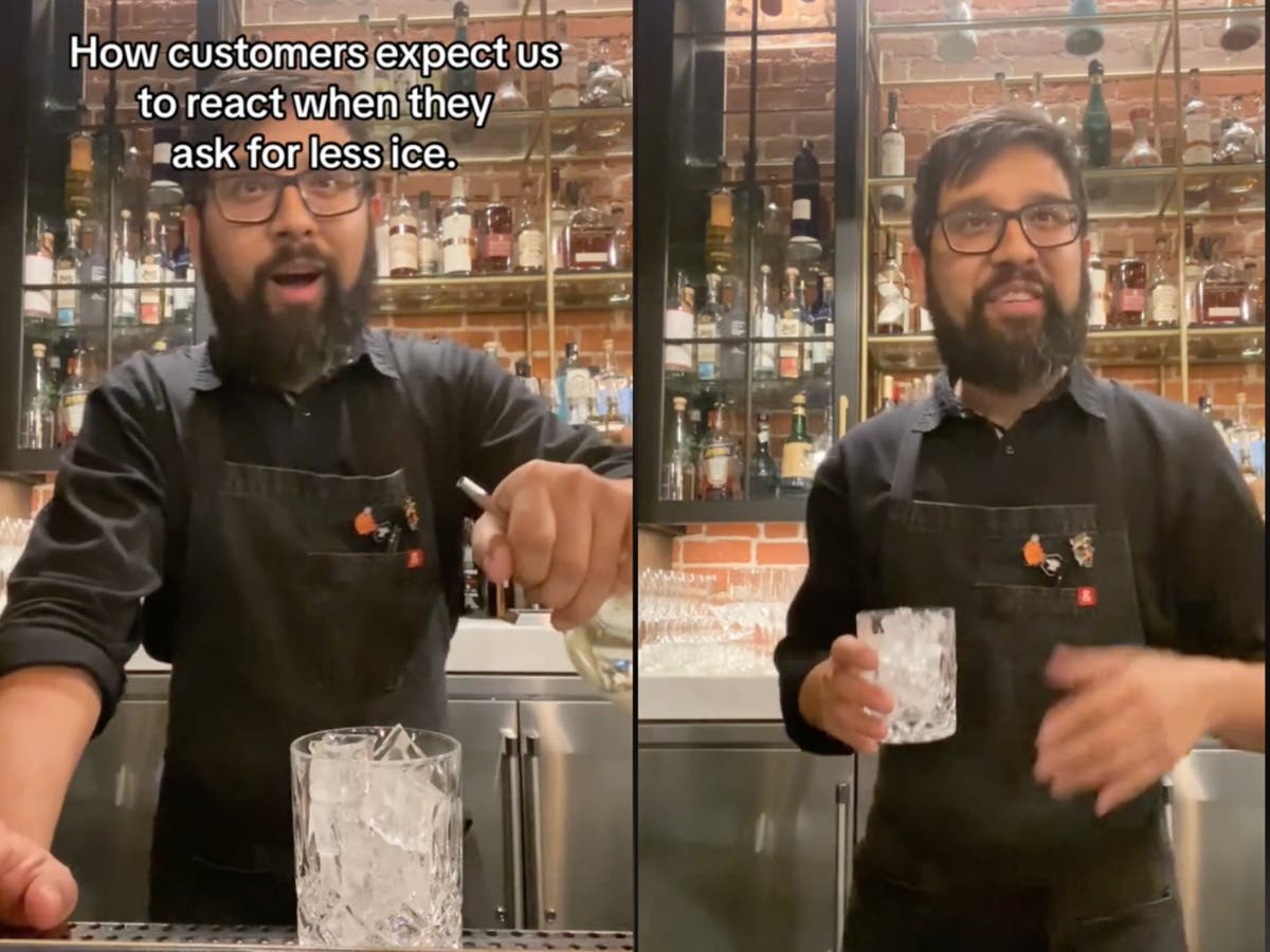 Bartender sparks debate with reaction to &lsquo;light ice&rsquo; order