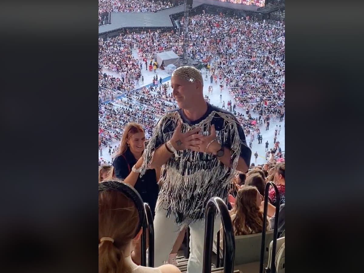 Taylor Swift fan&rsquo;s dad dresses up as mirrorball for Australia Eras Tour concert