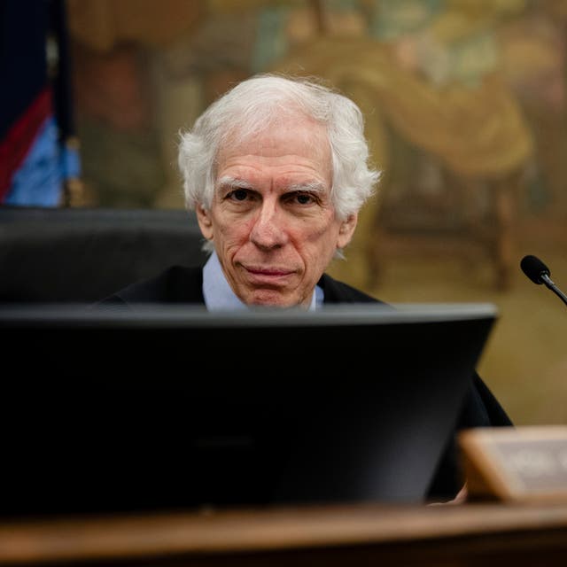 <p>Justice Arthur Engoron presides over Donald Trump Jr’s testimony in his family’s civil fraud case at the New York State Supreme Court on 13 November </p>